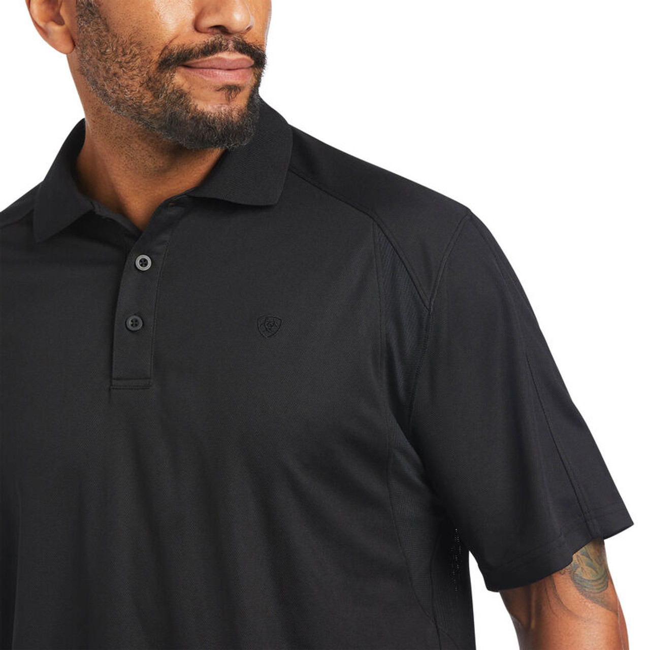 ARIAT TEK HEAT SERIES POLO BLACK