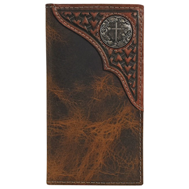 JUSTIN MENS JUNIOR RODEO WALLET TOOLE YOKE W/CONCHO FRINGE WESTERN WEAR