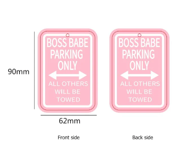 CAR AIR FRESHENER BOSS BABE PARKING FRINGE WESTERN WEAR