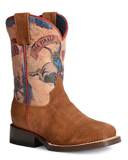 ROPER 9-18-7022-8523 KIDS BULL RIDER PRINT BOOT - FRINGE WESTERN WEAR