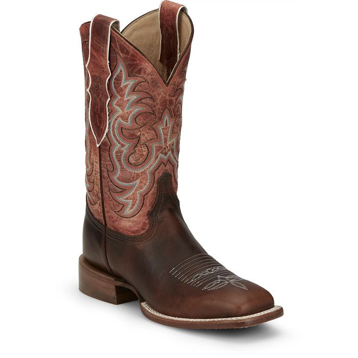 JUSTIN AQ7020 WOMEN'S DUSTY COGNAC BOOT - FRINGE WESTERN WEAR