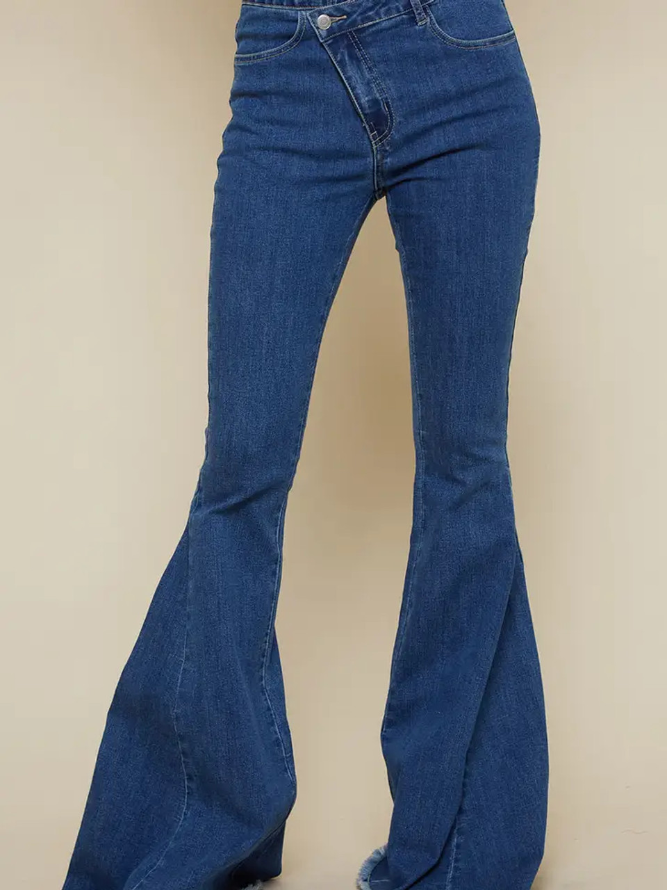 CRISS CROSS UPSIZED BELL BOTTOM FRINGE WESTERN WEAR