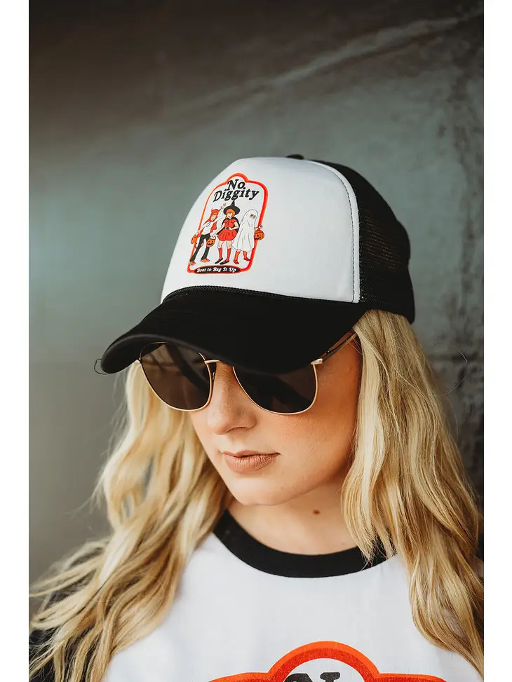 Halloween Trucker Hat - Embroidered Spooky Baseball Cap Adjustable For Men & Women - View #3