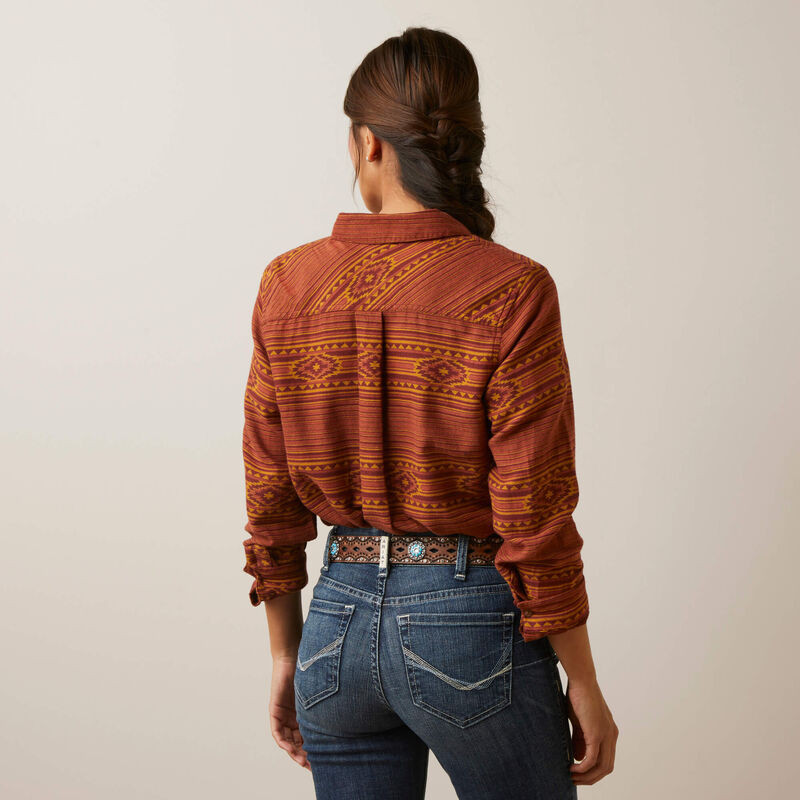 ARIAT Wms Real Billie Jean LS Shrt Lucky Plaid - Camicia Donna A Quadri In Cotone - 3