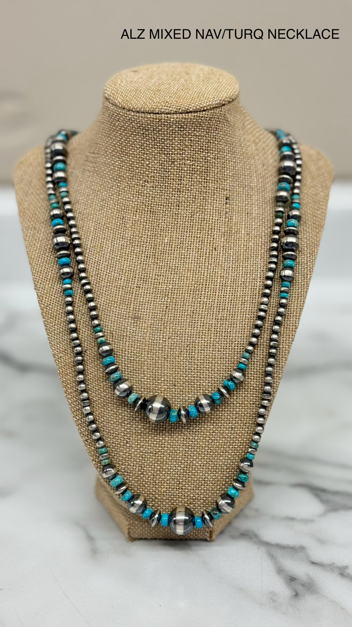 AUTHENTIC MIXED NAVAJO PEARL/TURQUOISE NECKLACE