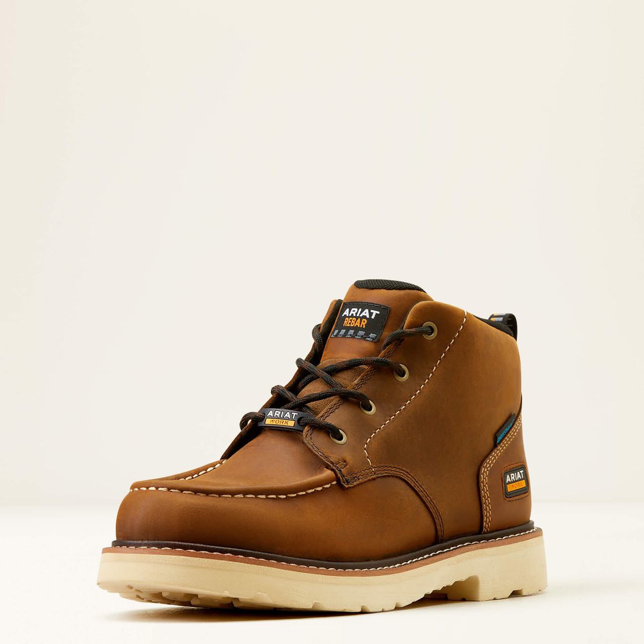 ARIAT MNS REBAR LIFT CHUKKA BROWN WORK BOOT - FRINGE WESTERN  display picture 1