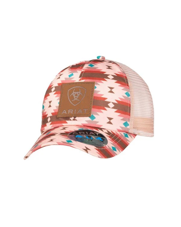 ARIAT GIRLS AZTEC W/ PONY FLOW BALL CAP - FRINGE WESTERN WEAR