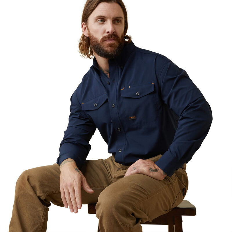 ARIAT MEN'S rEBAR MADE TOUGH VENTTEK DURASTRETCH WORK SHIRT IN