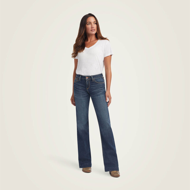 Ariat High Rise Slim Trouser Stretch Jean - Women's Jeans in Rascal LW