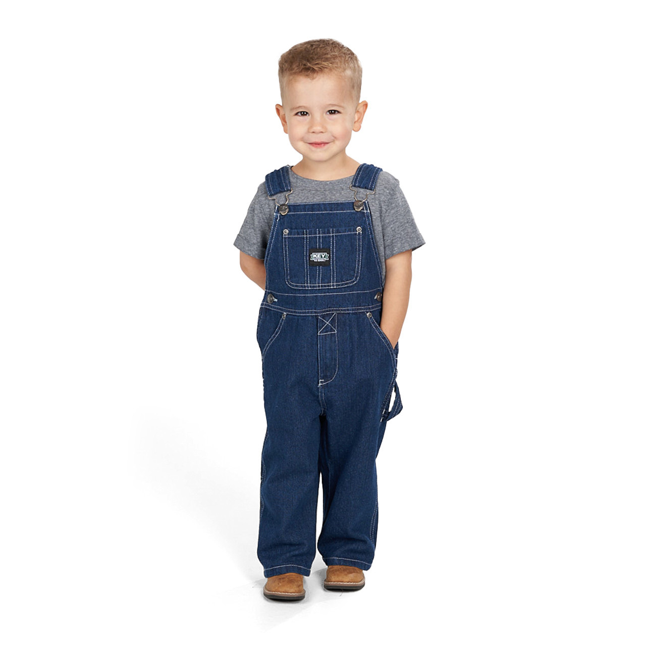 KEY TODDLER DENIM BIB OVERALLS