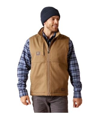 ARIAT MENS REBAR DURACANVAS VEST- KHAKI - Main Image