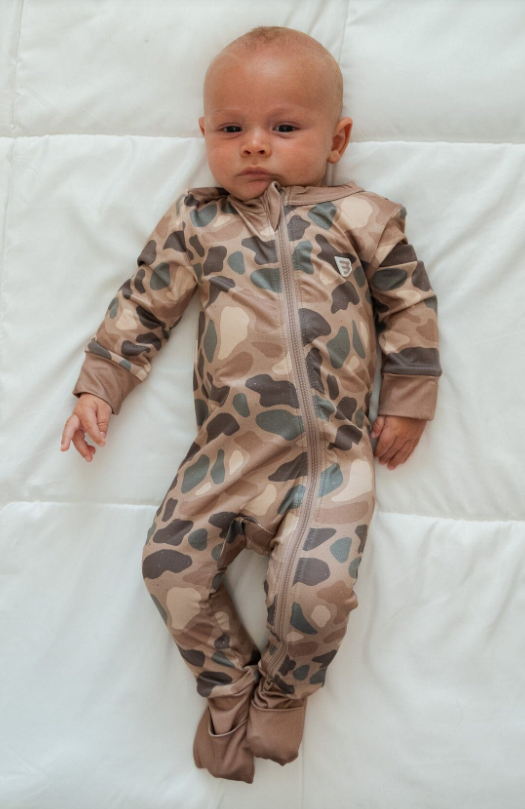 BURLEBO BABY ZIP-UP PINTAIL CAMO