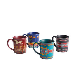 PENDLETON 12OZ HIGH DESERT CERAMIC MUG SET OF 4 - FRINGE WESTERN WEAR