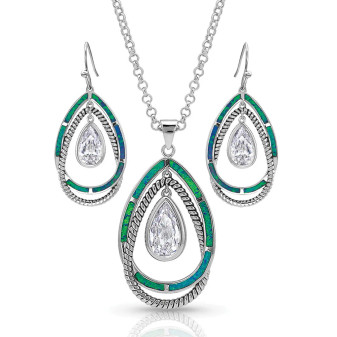 MONTANA TEARDROP OPAL AND FANCY SET  MONTANA TEARDROP OPAL AND FANCY SET