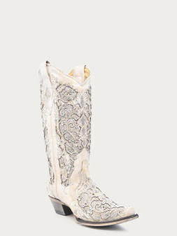 CORRAL WOMEN'S A3322 WHITE CRYSTAL BOOT