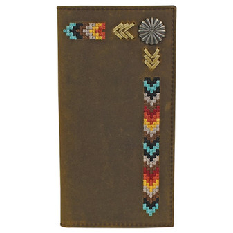 JUSTIN RODEO WALLET RAWHIDE LACING W/NEEDLEPOINT
