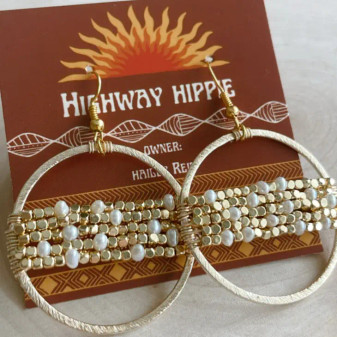 HH SPECKLED PEARL EARRINGS