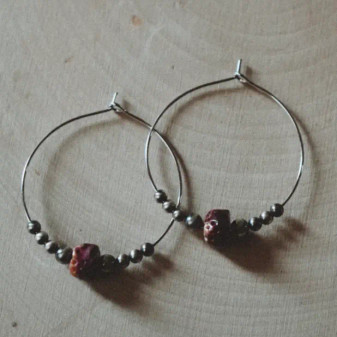 HH SPINY HOOP EARRINGS 