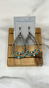PAIGE WALLACE NAVAJO PEARL DOUBLE LOOP EARRING