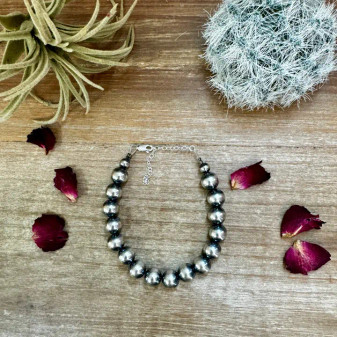 10MM Sterling Silver Pearls Bracelet