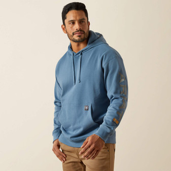 ARIAT MENS REBAR BLUESTONE GRAPHIC HOODIE
