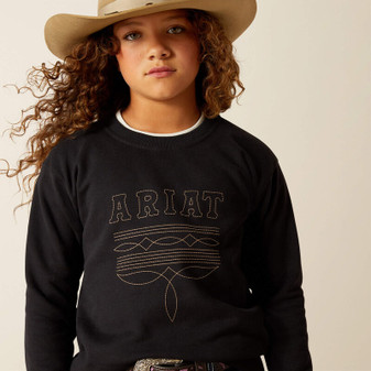 ARIAT 10062846 YTH SWEATSHIRT-YTH Booted Logo