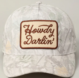 HOWDY DARLIN BEIGE CAMO HAT