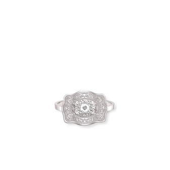 Mini Belt Buckle Ring (Amelia Rose) - Silver