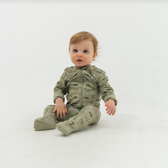 BURLEBO BABY ZIP UP - FLYING DUCKS