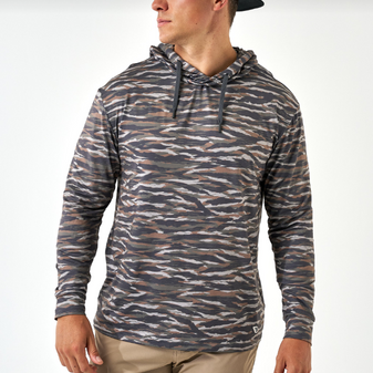 BURLEBO PERFORMANCE HOODIE IN TIGER STRIPE