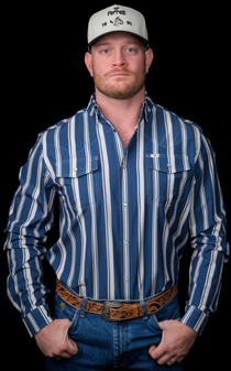 FERRELL The Atlas in Blue - Long Sleeve Snap Shirt