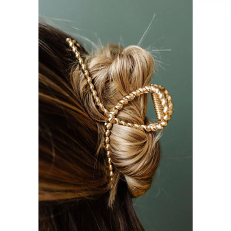 TWIST GOLD HAIR CLAW CLIP