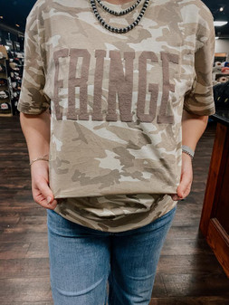 FRINGE CAMO T-SHIRT