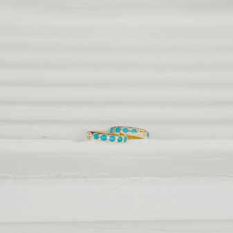 TURQUOISE HUGGIE EARRING