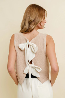 BACK BOW TIE TOP