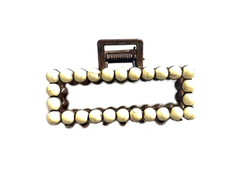 FAUX WHITE SMALL NAVAJO HAIR CLAW 