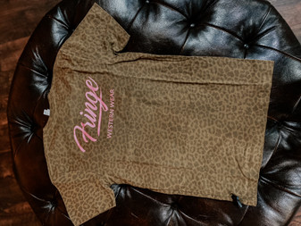 FRINGE ADULT CHEETAH SHIRTS