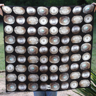 FRINGE SCARVES 35X35 - BIG CONCHO