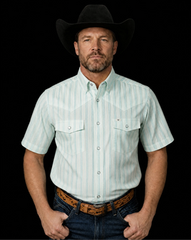 FERRELL JACK - GREEN STRIPED SHORT SLEEVE