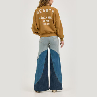 WRANGLER LAINEY WISON GOOD JEANS SWEATSHIRT - BROWN 