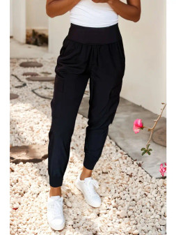 WOMENS BLACK CARGO JOGGERS 