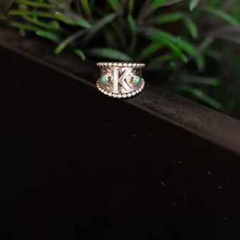 FOREVER YOURS STERLING SILVER INITIAL RING