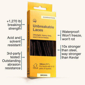 UNBREAKABLE 54" BROWN BOOT LACES