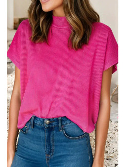  FUSCHIA MOCK NECK SWEATER