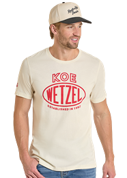 ROCK&ROLL X KOE WETZEL TEE - NATURAL/RED