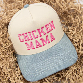 DENIM CHICKEN MAMA HAT