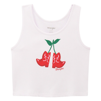 WRANGLER CROP CHERRY BOOTS TANK