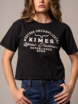 KIMES HEAVY TEXT BLK CROP