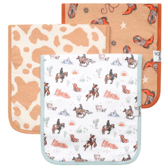 3 PACK BURP CLOTHS - BOONE