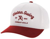 HOOEY GOLF WESTERN SWING BALL CAP - RED/WHITE